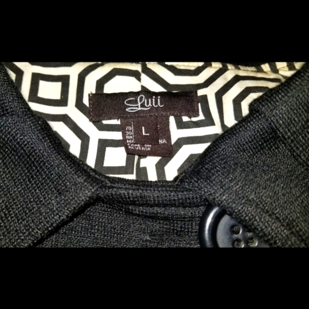 Luii Double-Breasted Cropped Wool Peacoat Blazer Anthropologie SPRING Crop - Picture 2 of 9